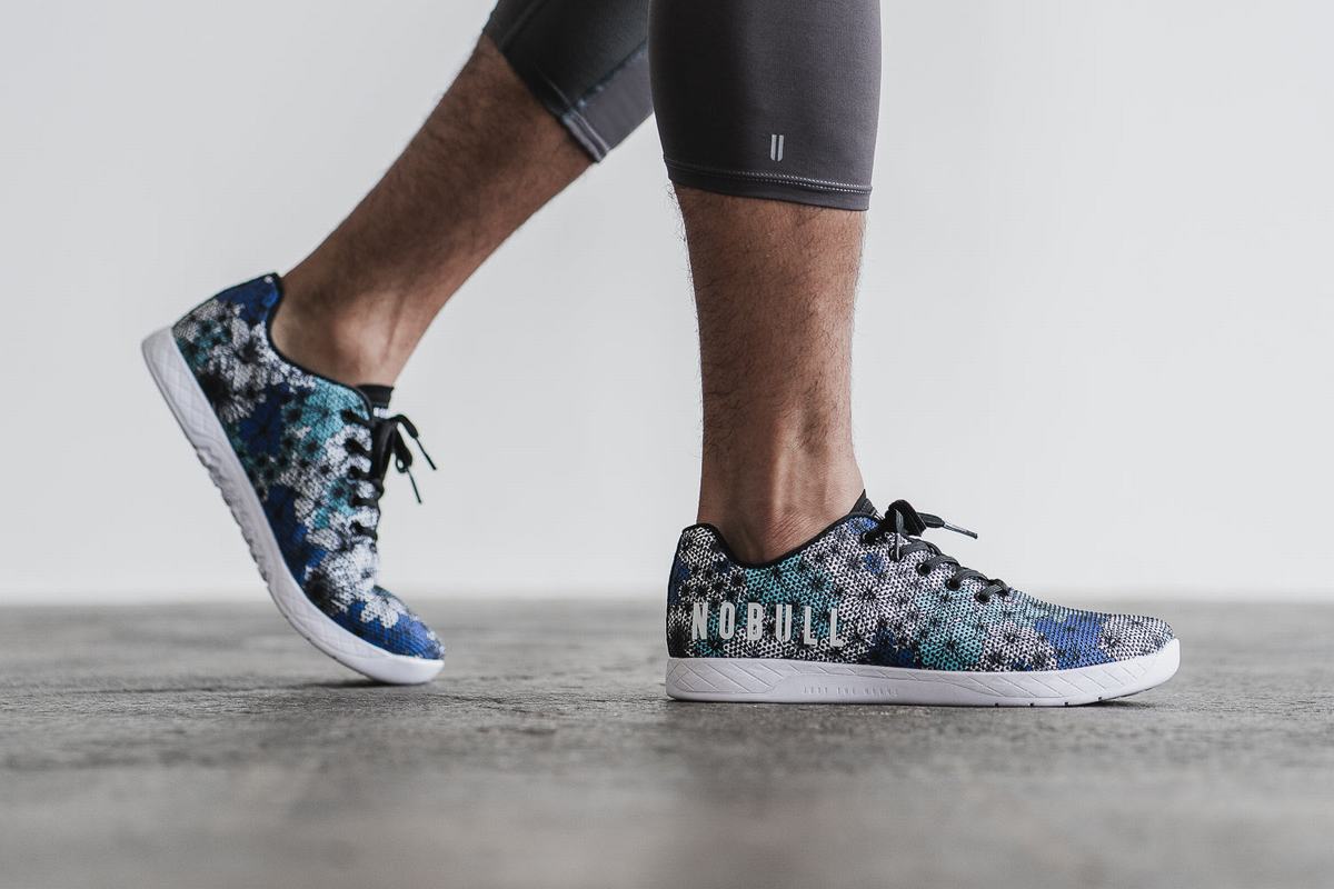 Nobull Superfabric Men's Trainers Midnight Floral | Australia (EL6837)